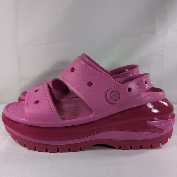 Crocs Classic Mega Crush Juice Pink Unisex Sandals 11 M11/W12.5 207989 Platform - Picture 1 of 16